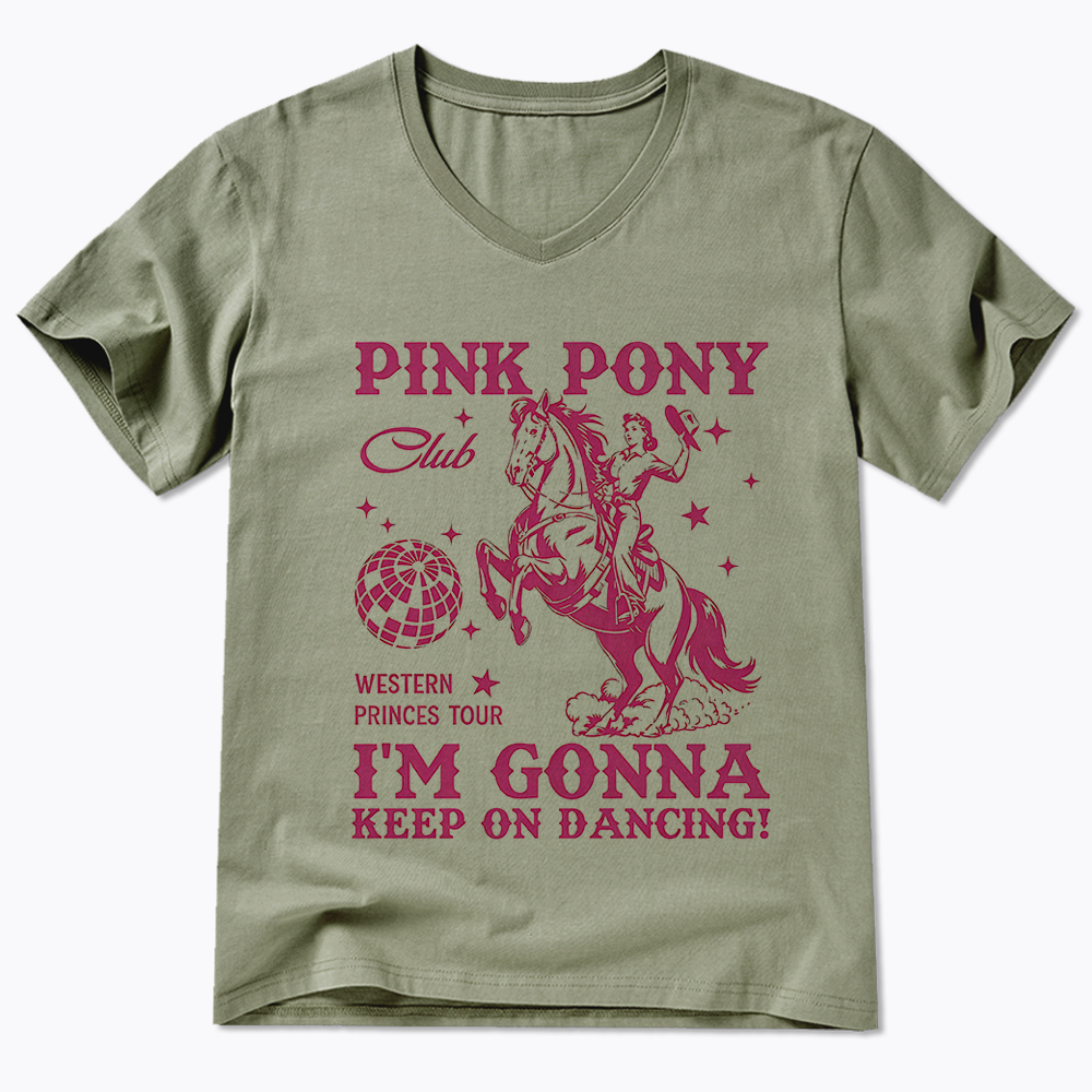 Pink Pony Club V-Neck Classic T-Shirt