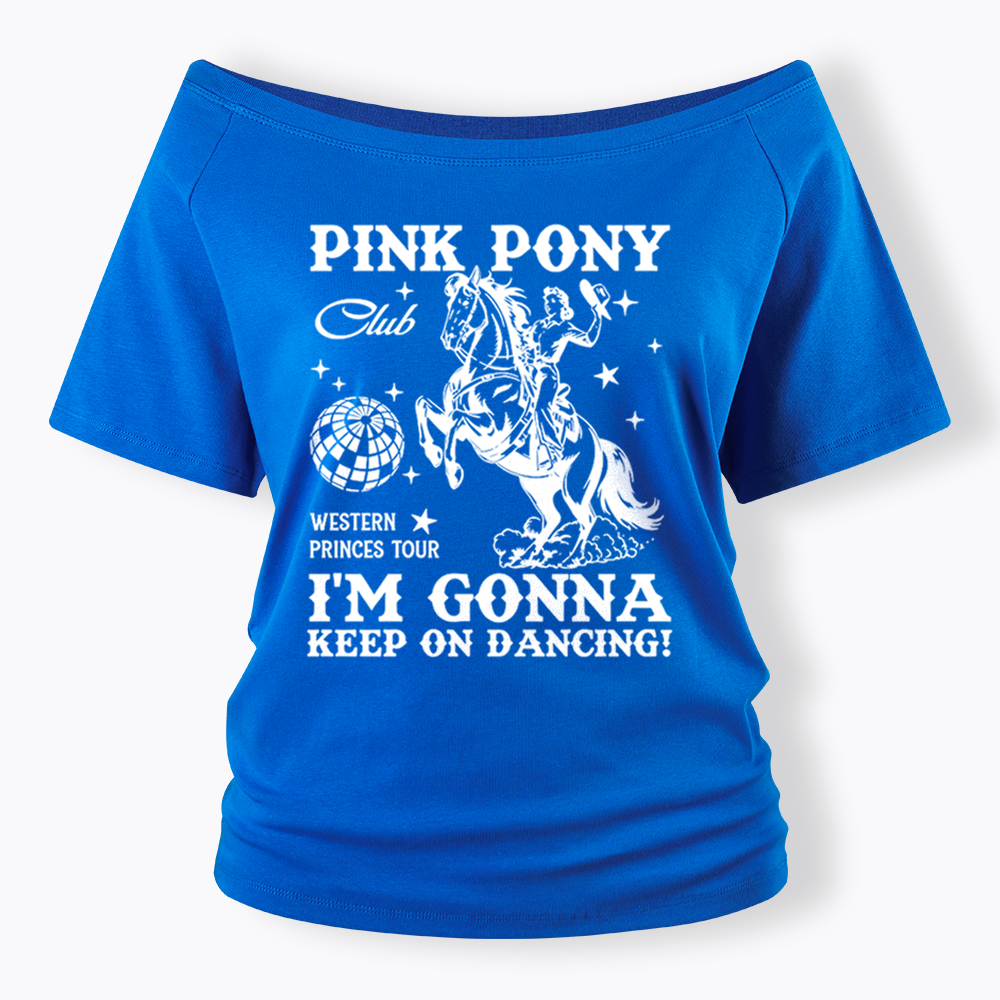 Pink Pony Club Off Shoulder T-shirt