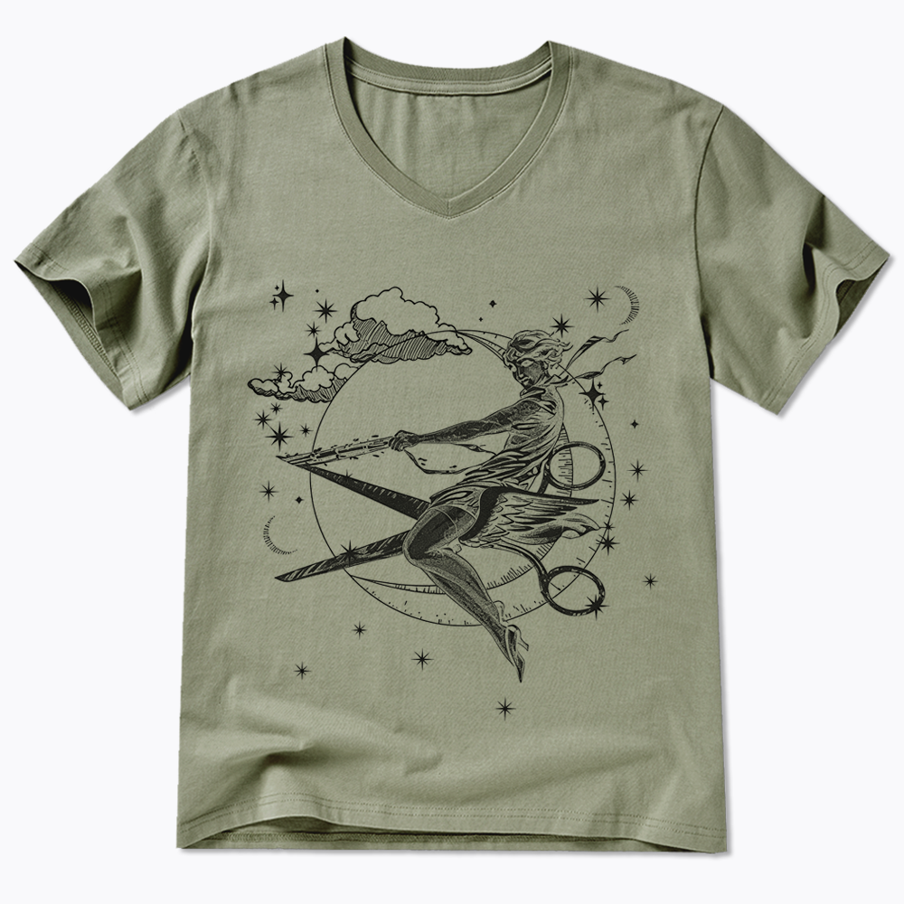 Scissors Witch Lesbian V-Neck Classic T-Shirt
