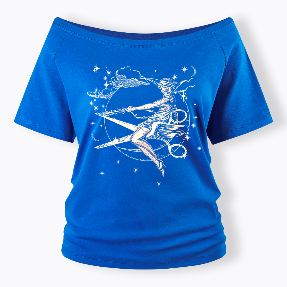 Scissors Witch Lesbian Off Shoulder T-shirt