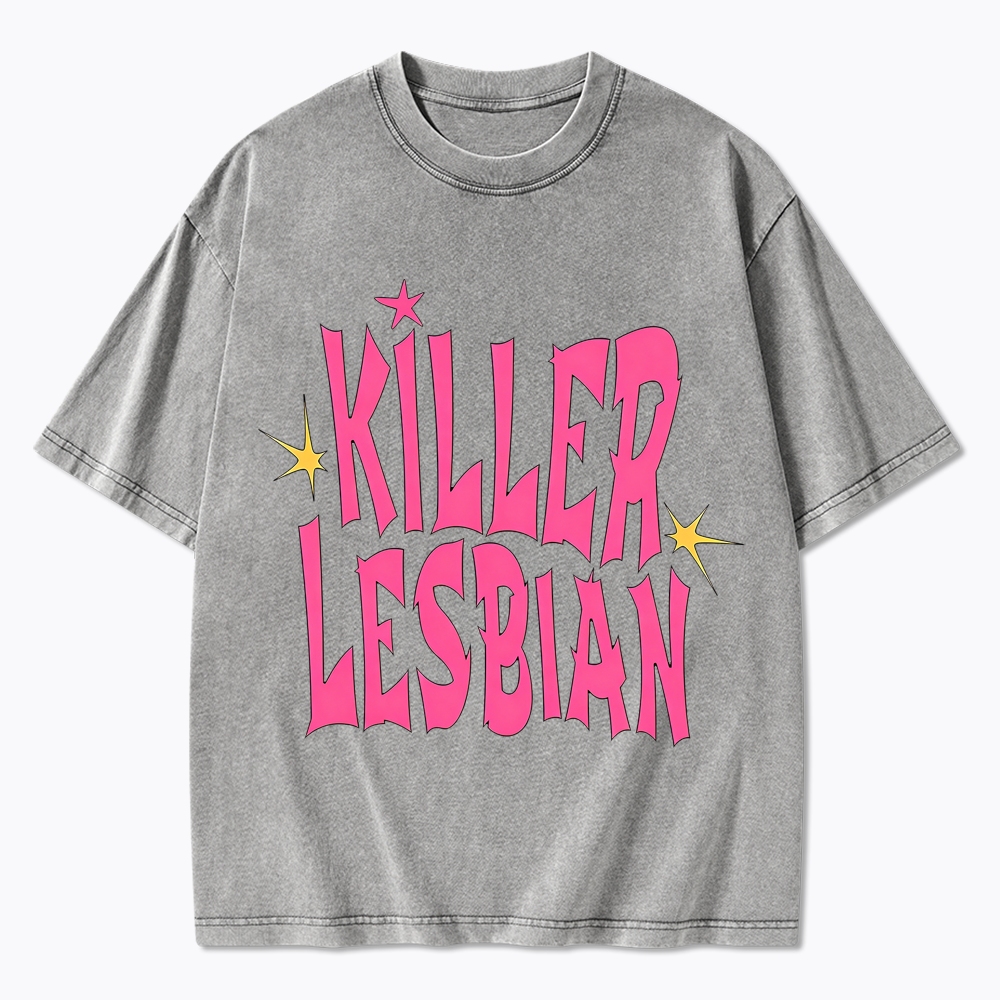 Killer Lesbian Washed T-Shirt