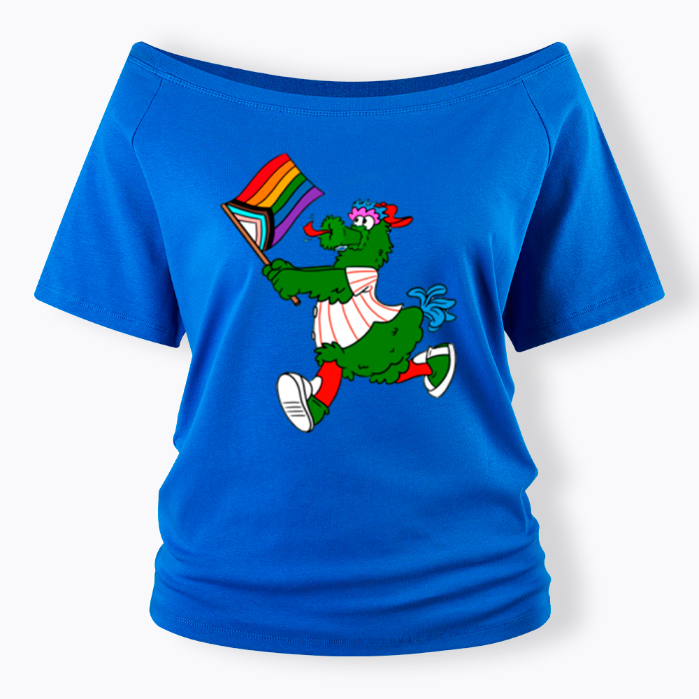 Phanatic with Pride Flag Off Shoulder T-Shirt