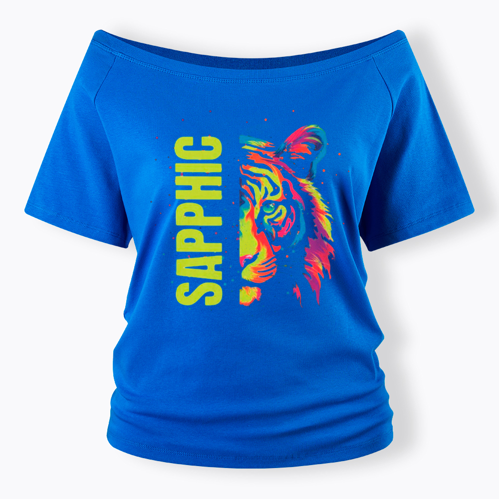 Sapphic Lesbian Off Shoulder T-Shirt