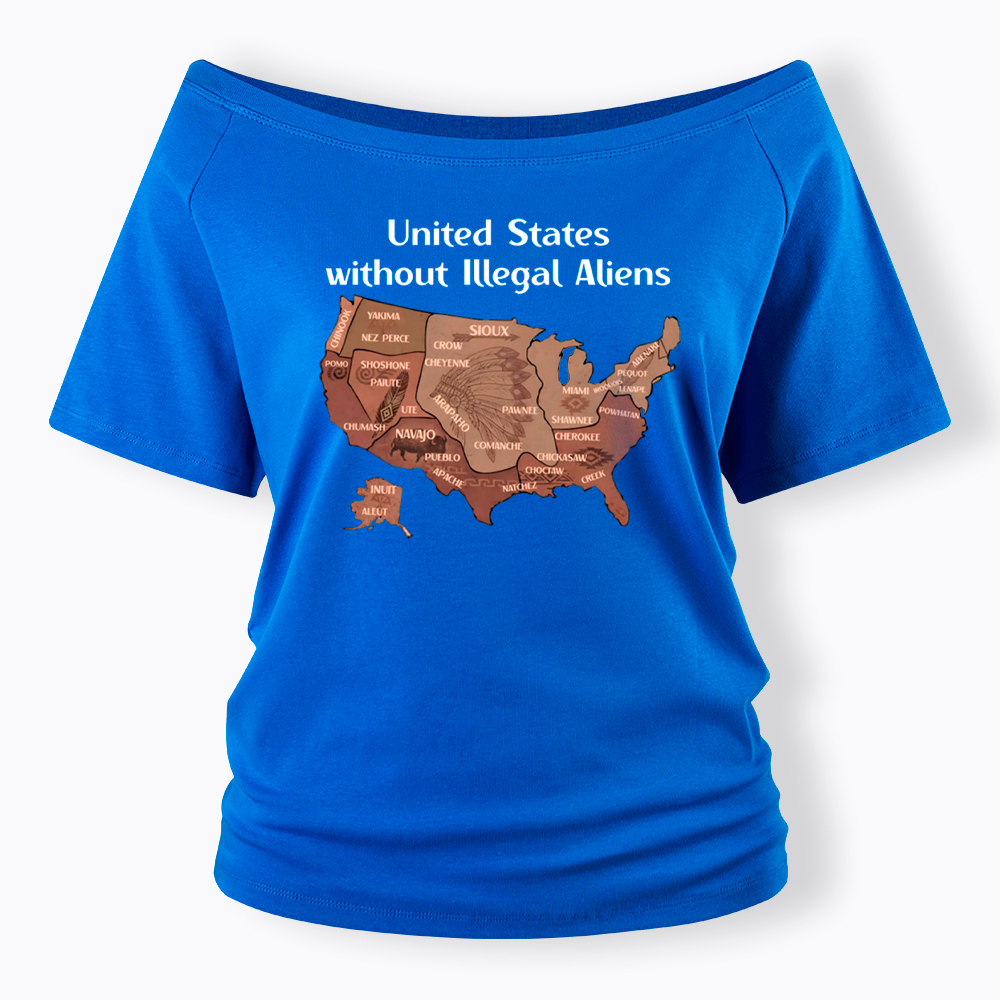 United States Without Illegal Aliens Off Shoulder T-Shirt