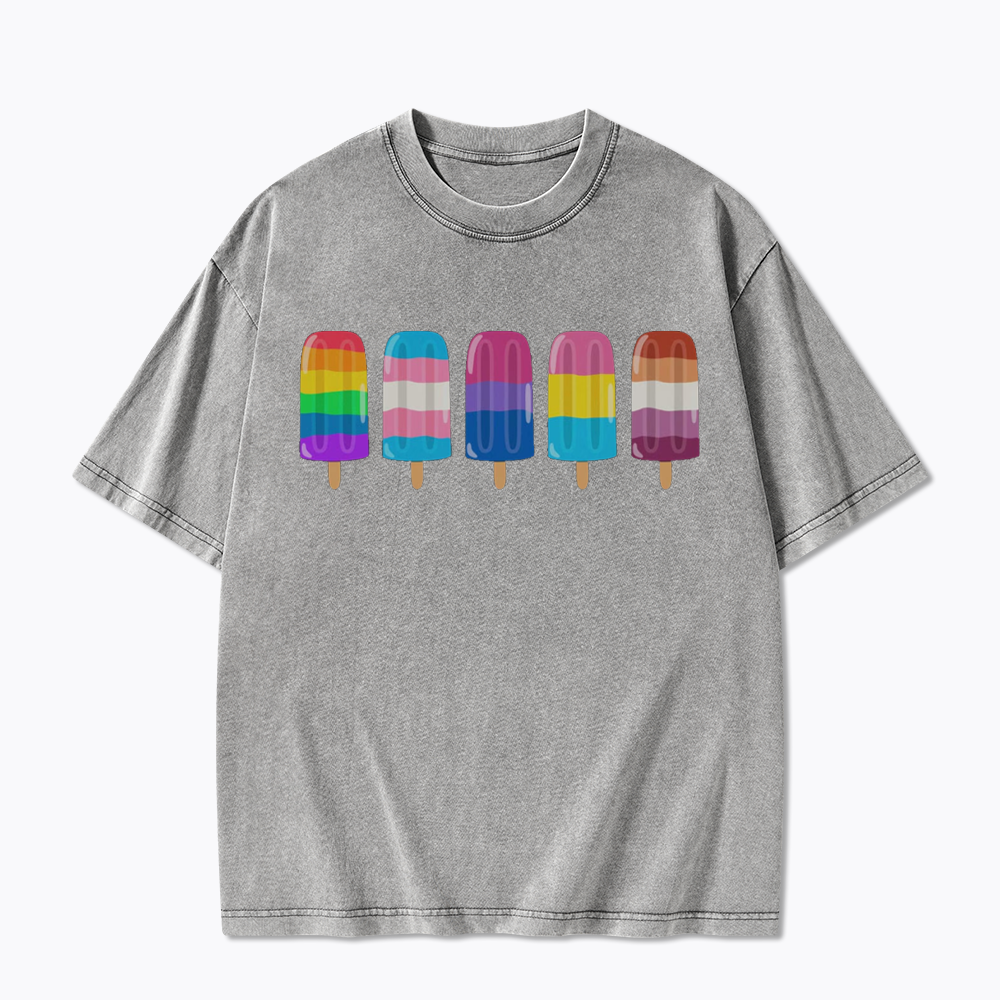 Pride Ice Pops Washed T-Shirt