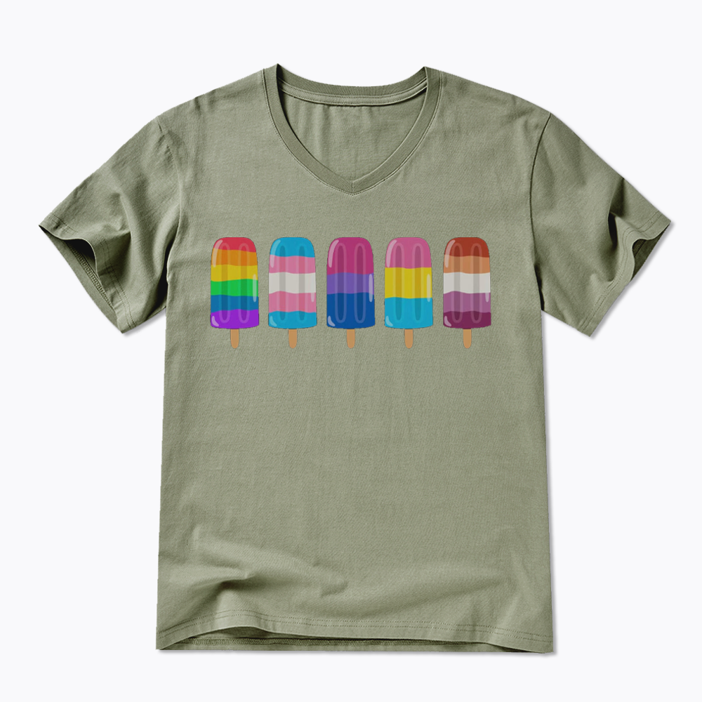 Pride Ice Pops V-Neck Classic T-Shirt