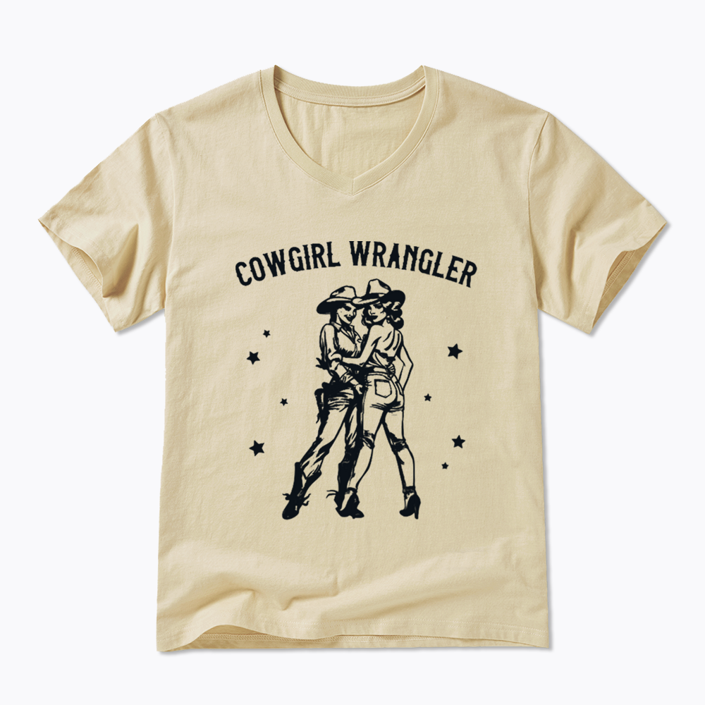 Gay Cowgirl V-Neck Classic T-Shirt