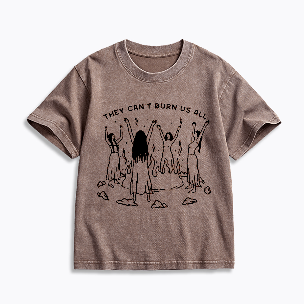 They Can't Burn Us All Kids Washed T-Shirt