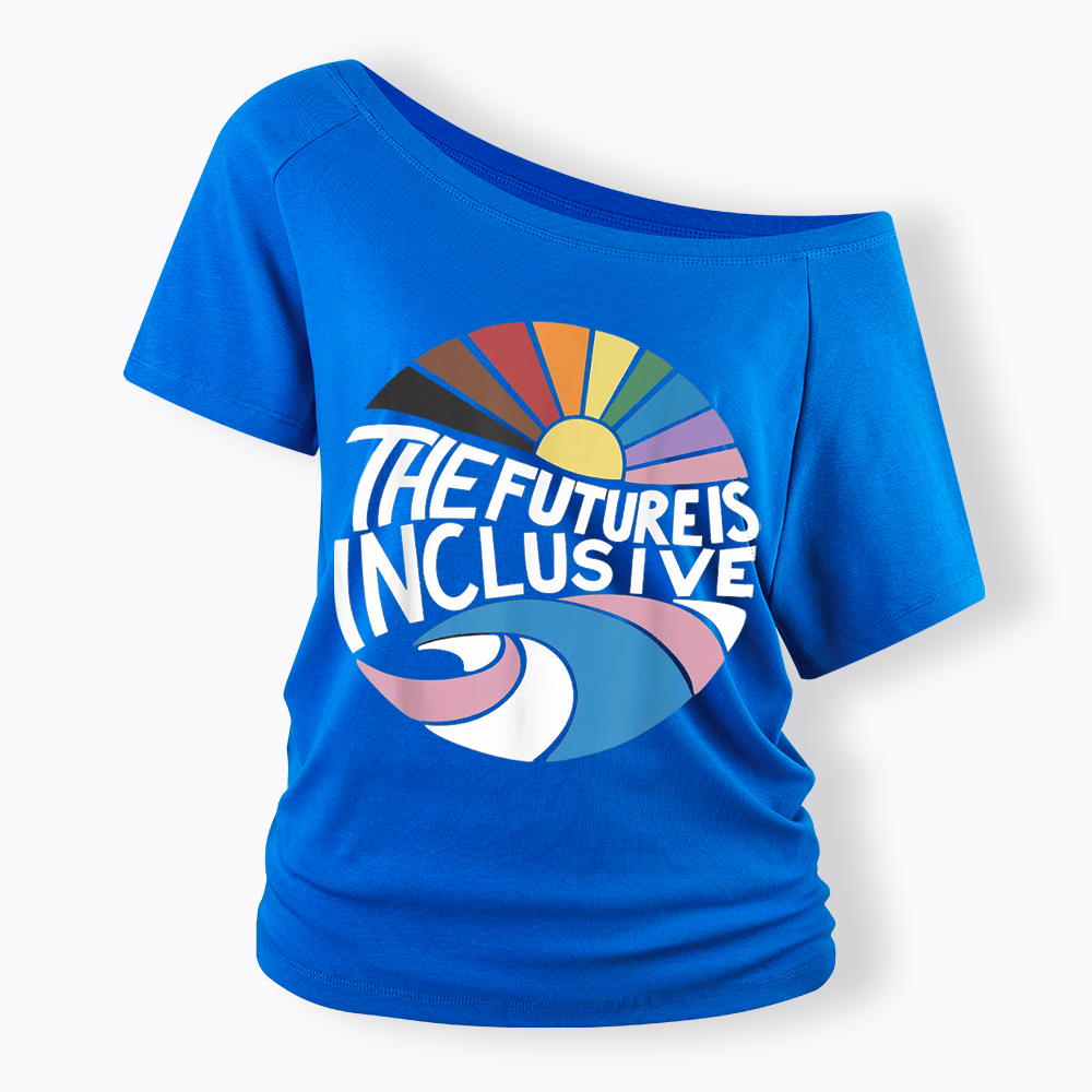 The Future Is Queer Off Shoulder T-shirt