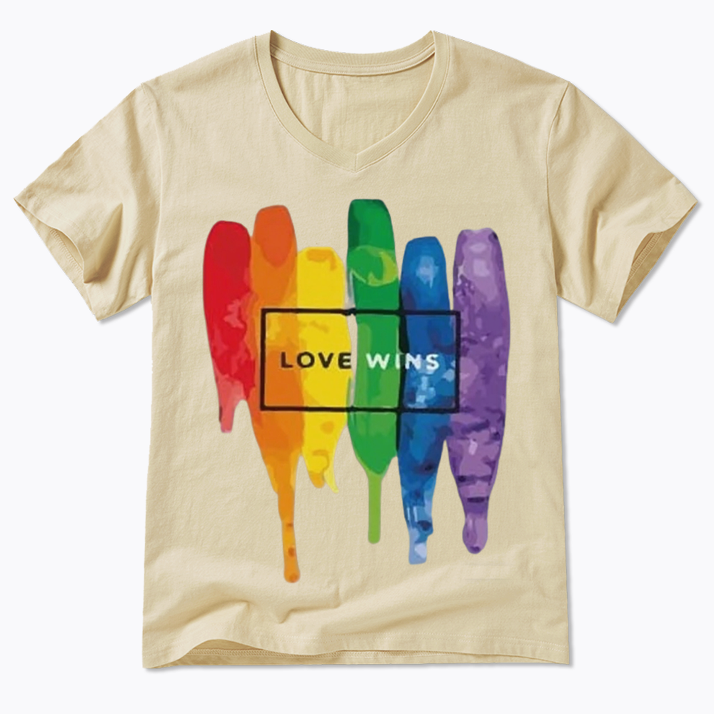Love Wins V-Neck Classic T-Shirt