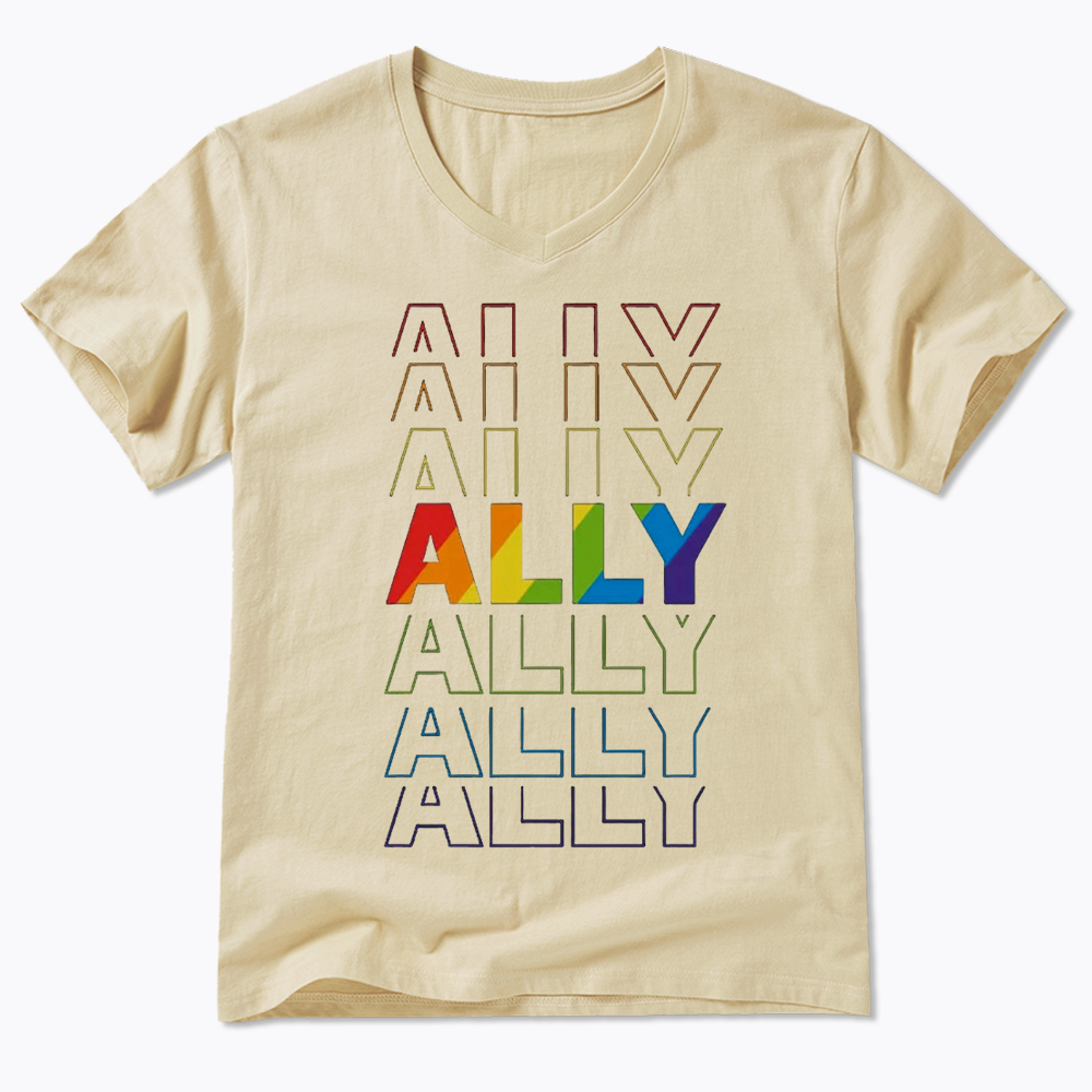 Pride Gift For Ally V-Neck Classic T-Shirt