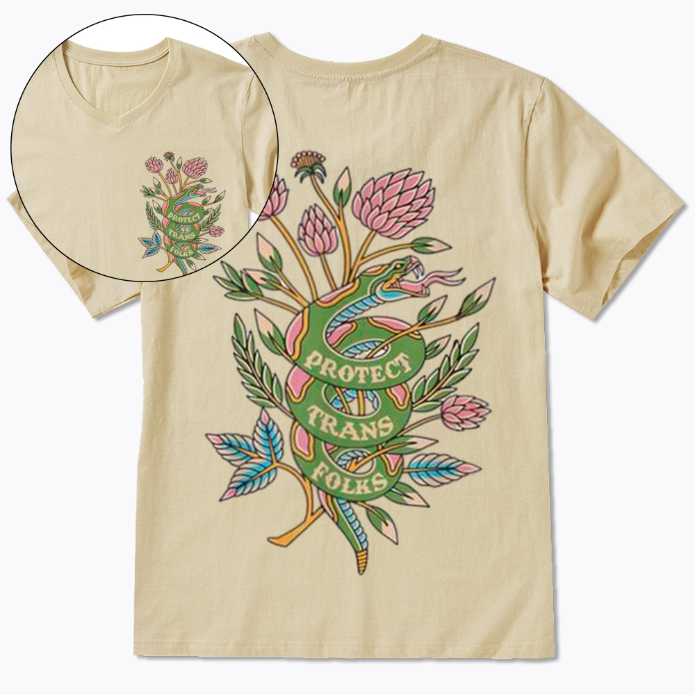 Protect Trans Folks V-Neck Classic T-Shirt