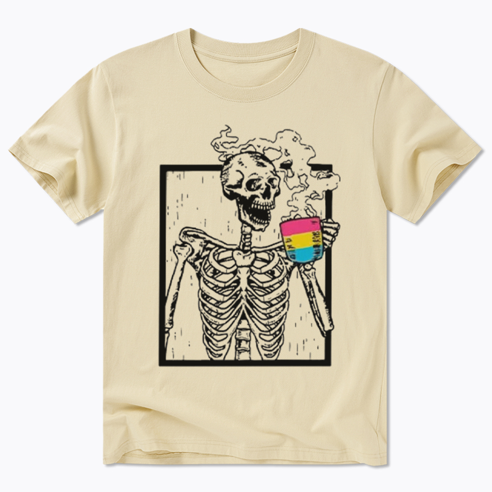 Pansexual Skeleton Drinking Coffee Classic T-Shirt