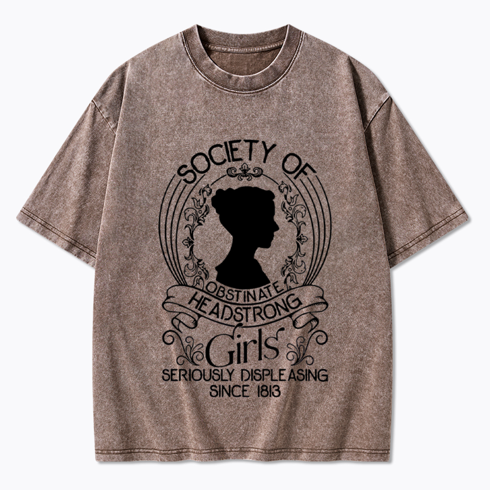 Society Of Obstinate Headstrong Girls Washed T-Shirt