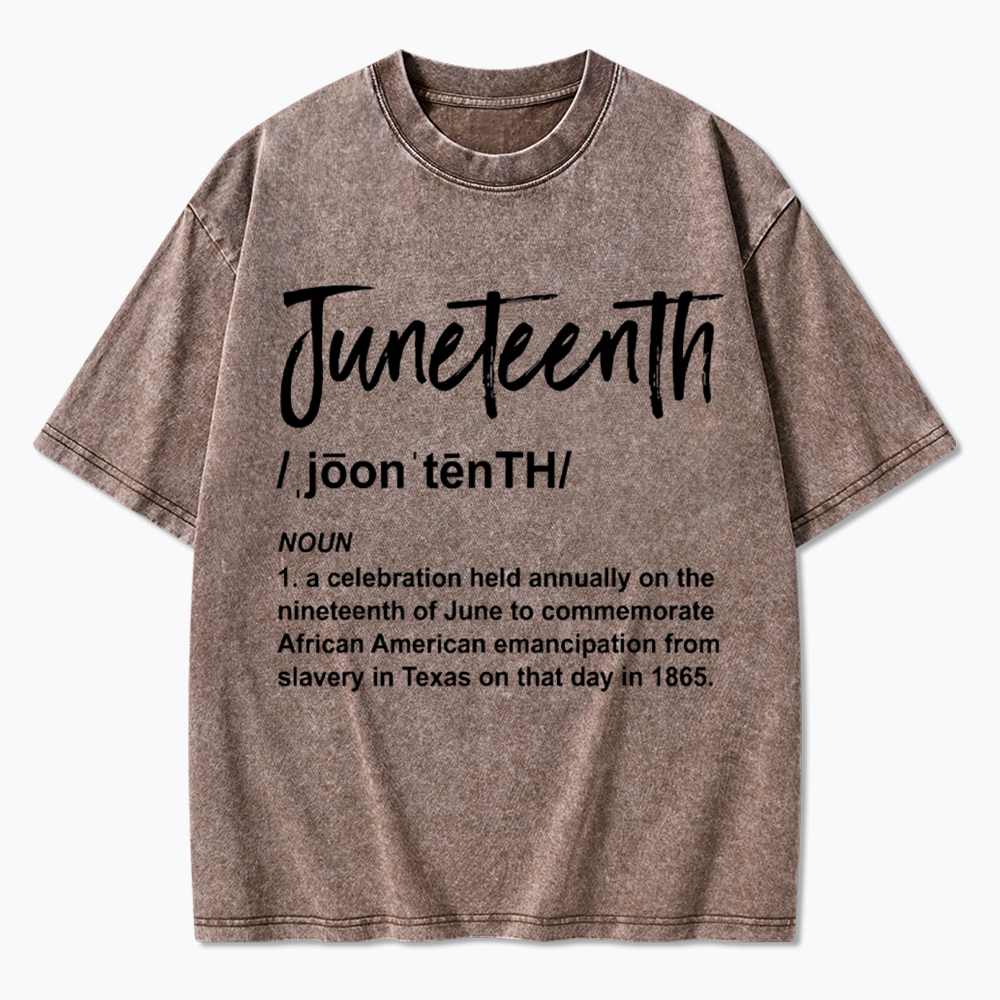 Black History Juneteenth 1865 Washed T-Shirt