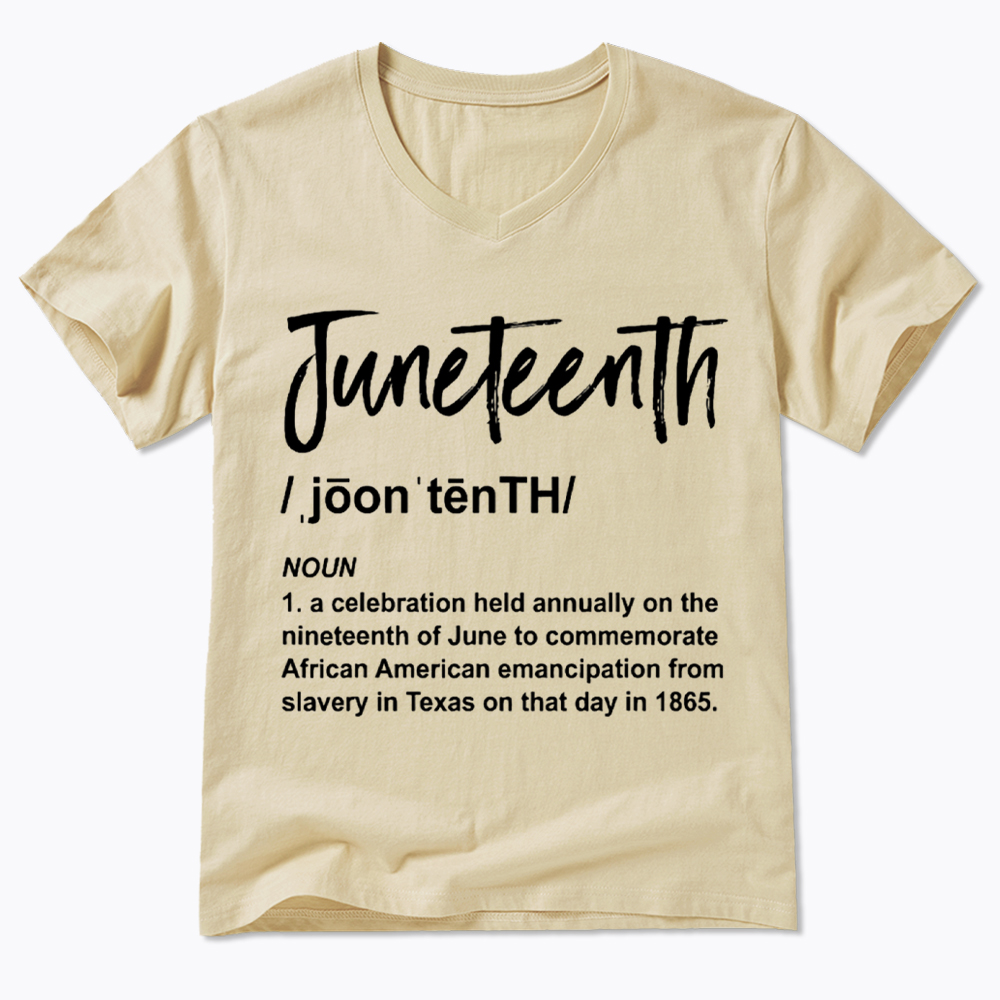 Black History Juneteenth 1865 V-Neck Classic T-Shirt