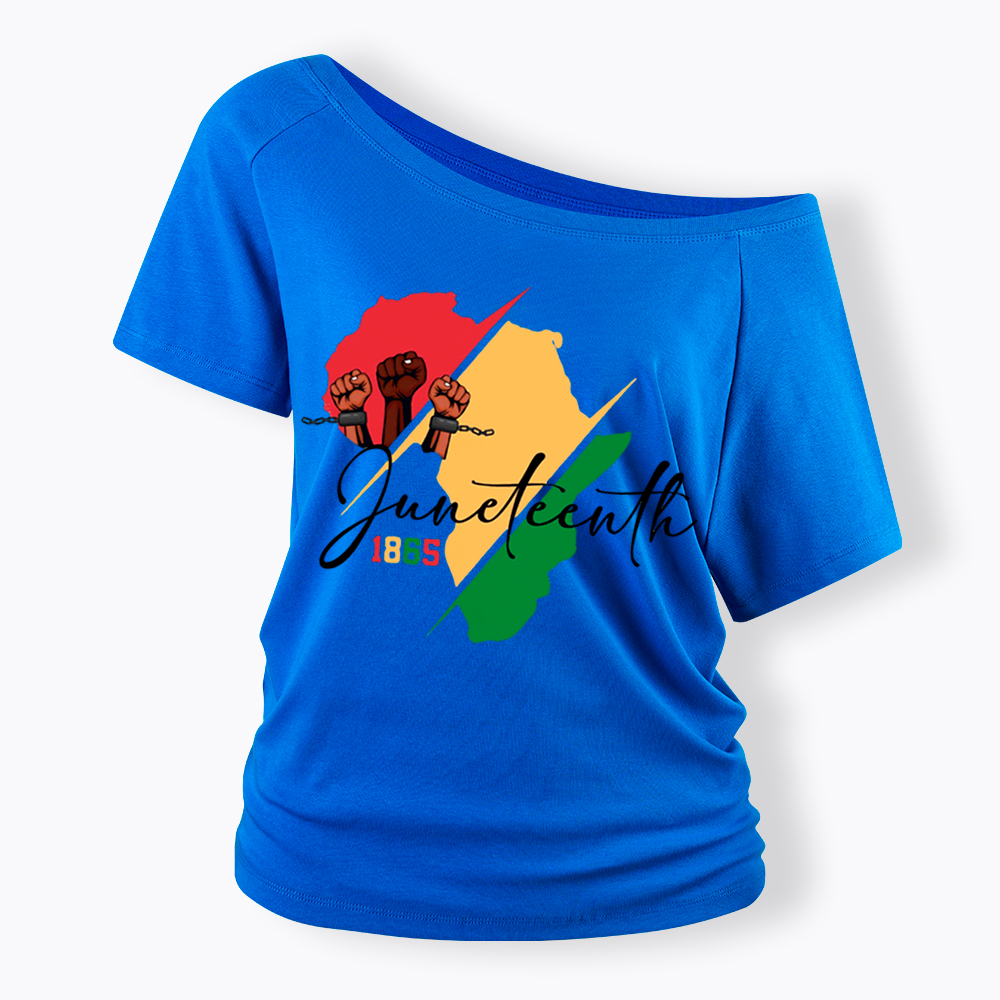 Black Culture Juneteenth Off Shoulder T-shirt