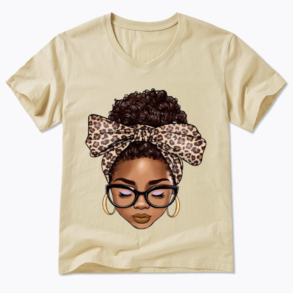 Black Woman Juneteenth V-Neck Classic T-Shirt