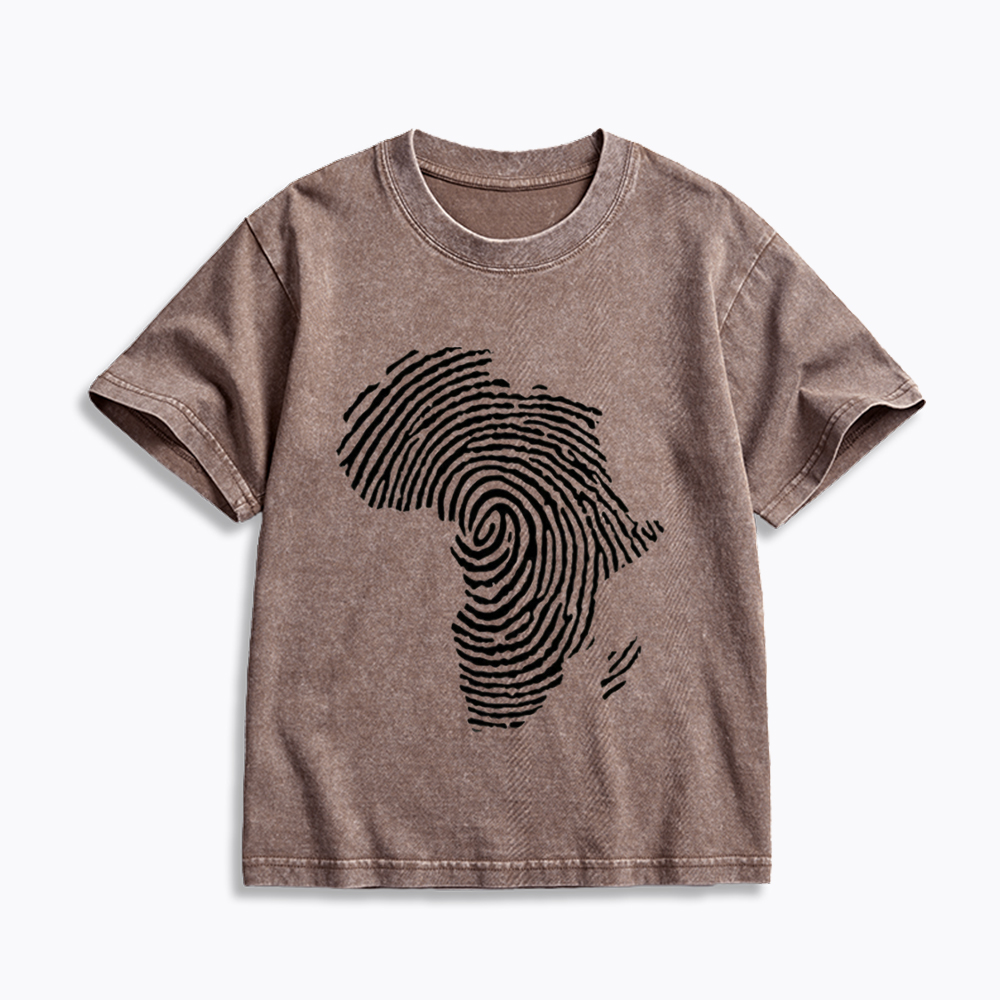 Black History African Kids Washed T-Shirt