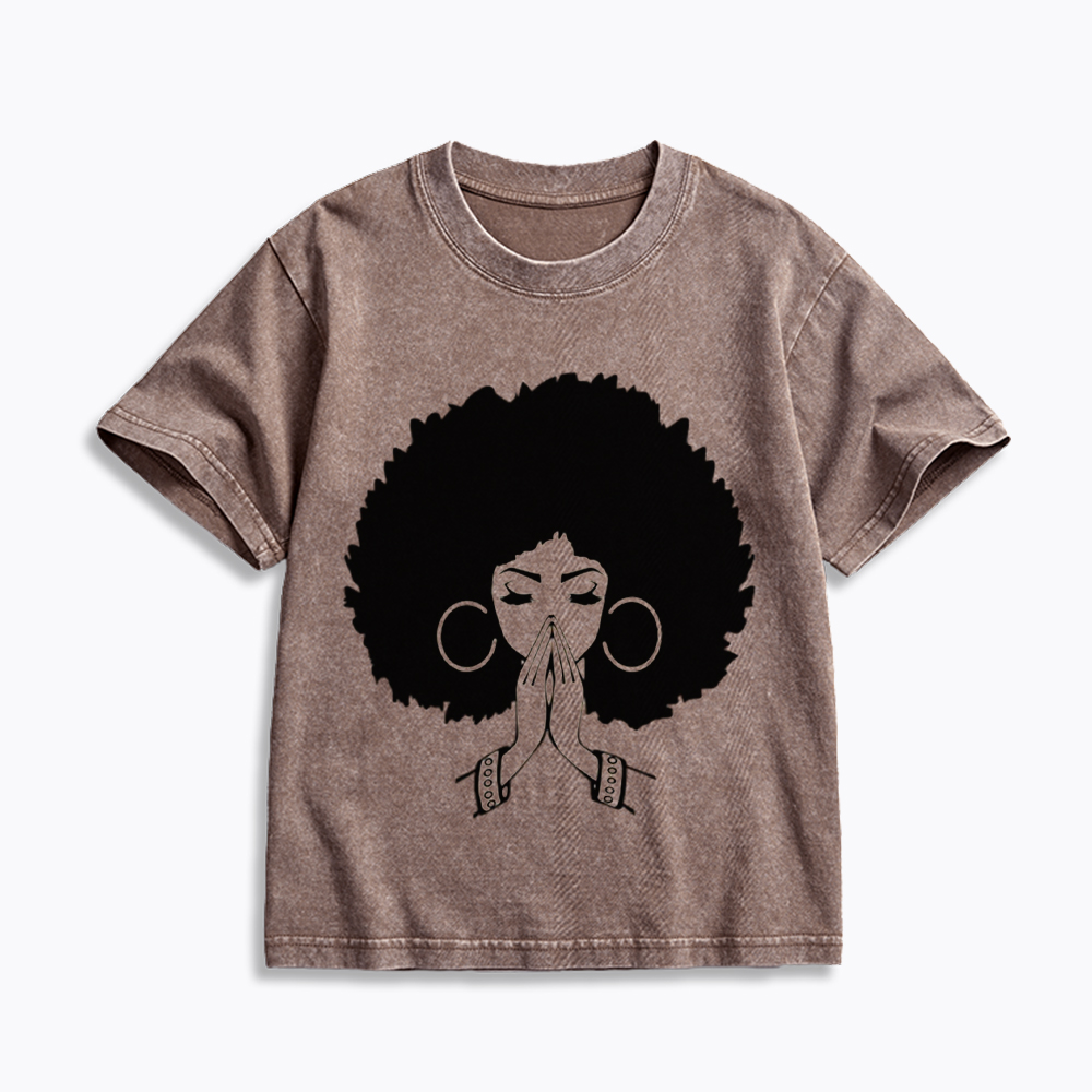 Black Girl Magic Kids Washed T-Shirt