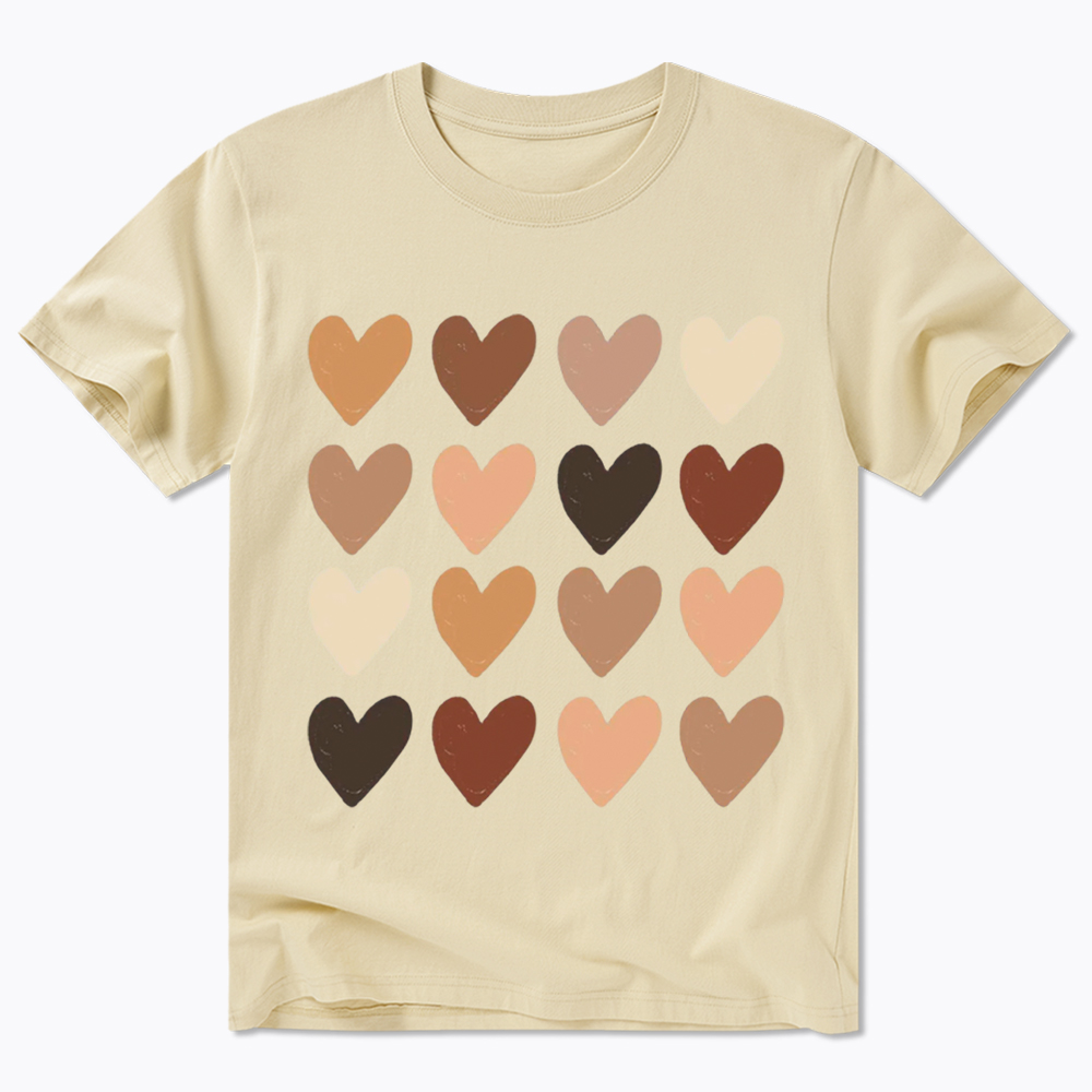 Skin Tone Hearts Racial Equality Classic T-Shirt