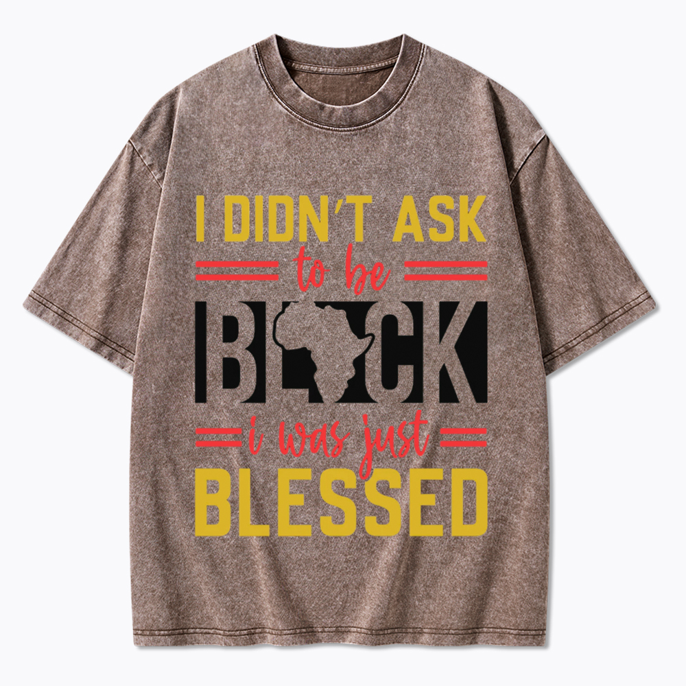 I Didn'T Ask To Be Black, I Was Just Blessed Washed T-Shirt