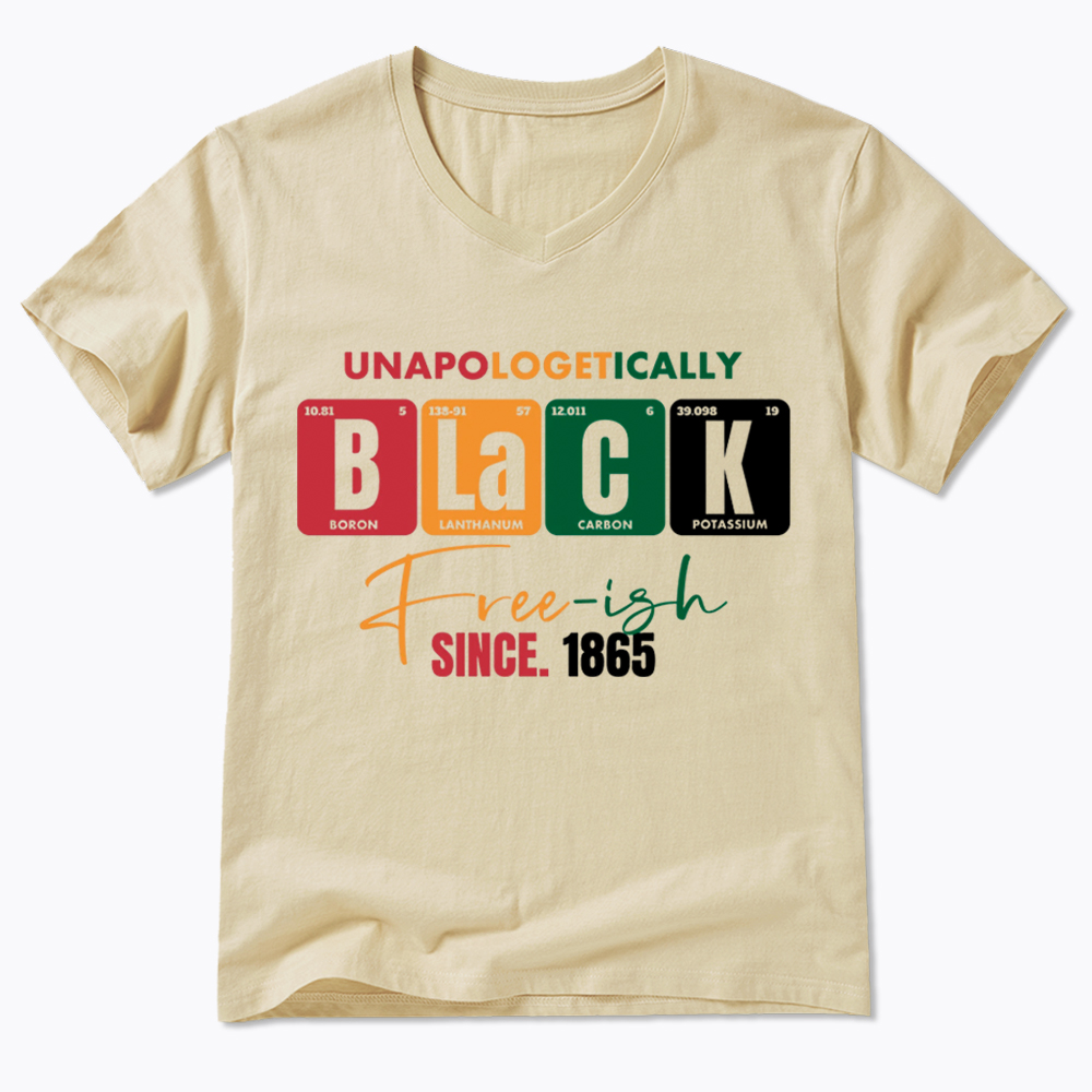 Unapologetically Black Free‑ish Since 1865 V-Neck Classic T-Shirt