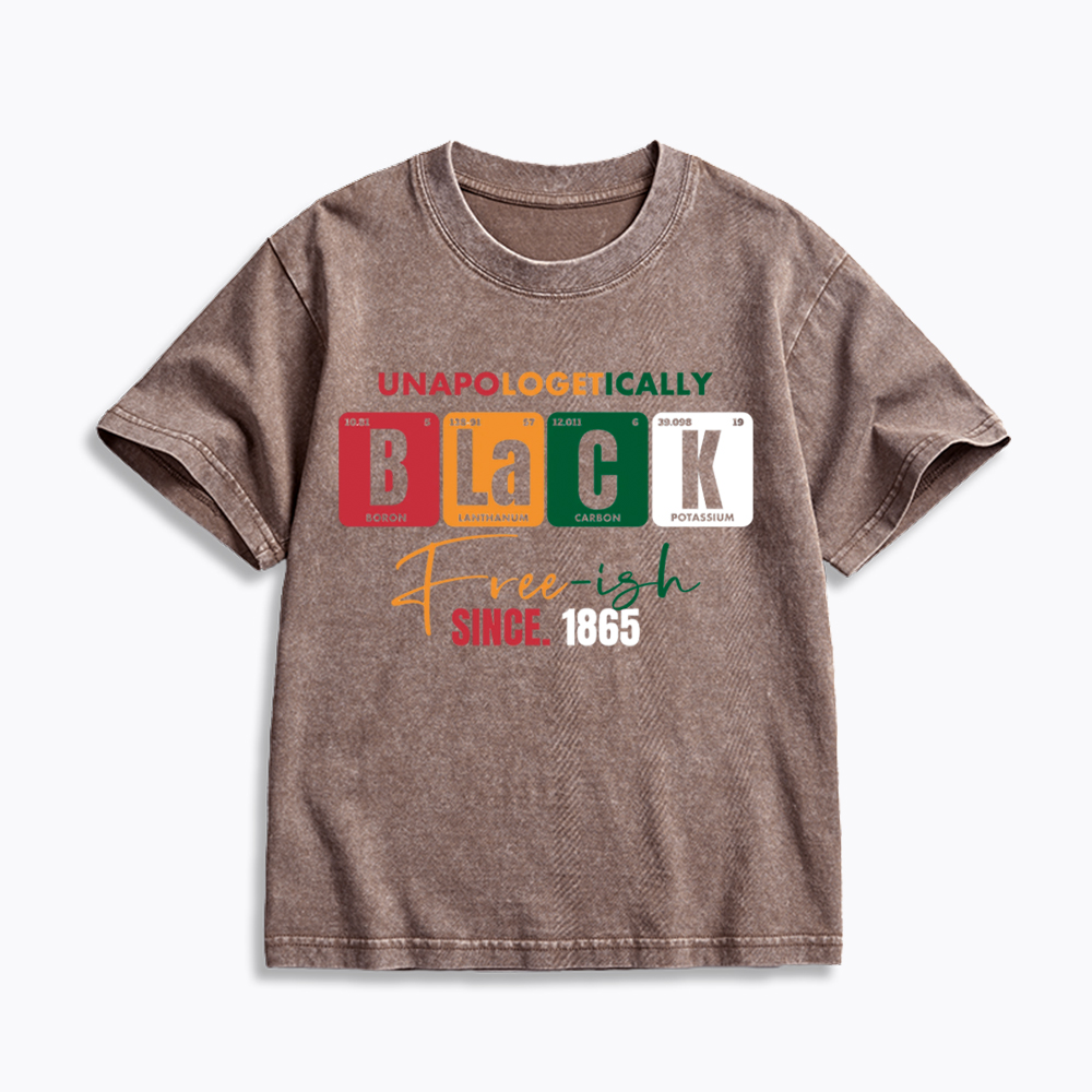 Unapologetically Black Free‑ish Since 1865 Kids Washed T-Shirt