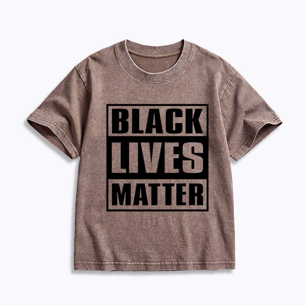Black Lives Matter Equality Rights Kids Washed T-Shirt