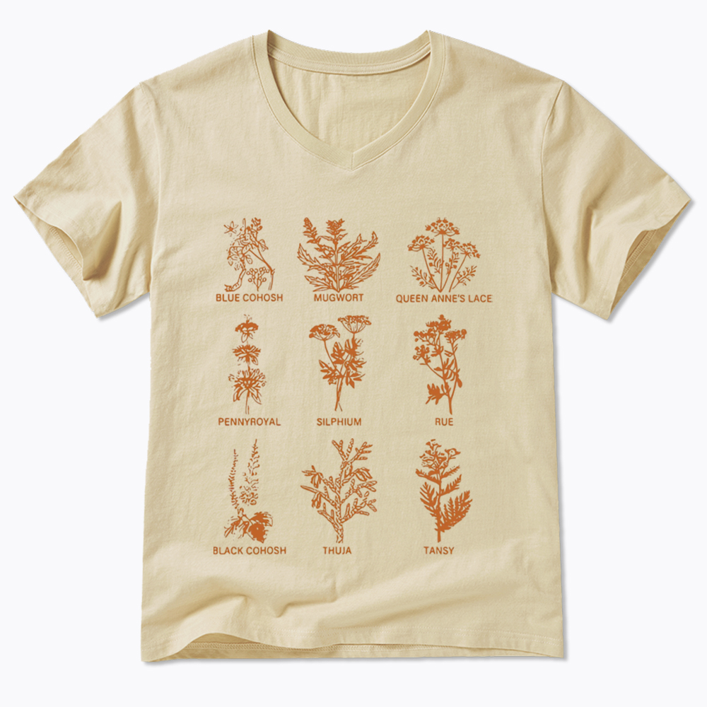 My Body My Choice Abortion Plant Herbs V-Neck Classic T-Shirt