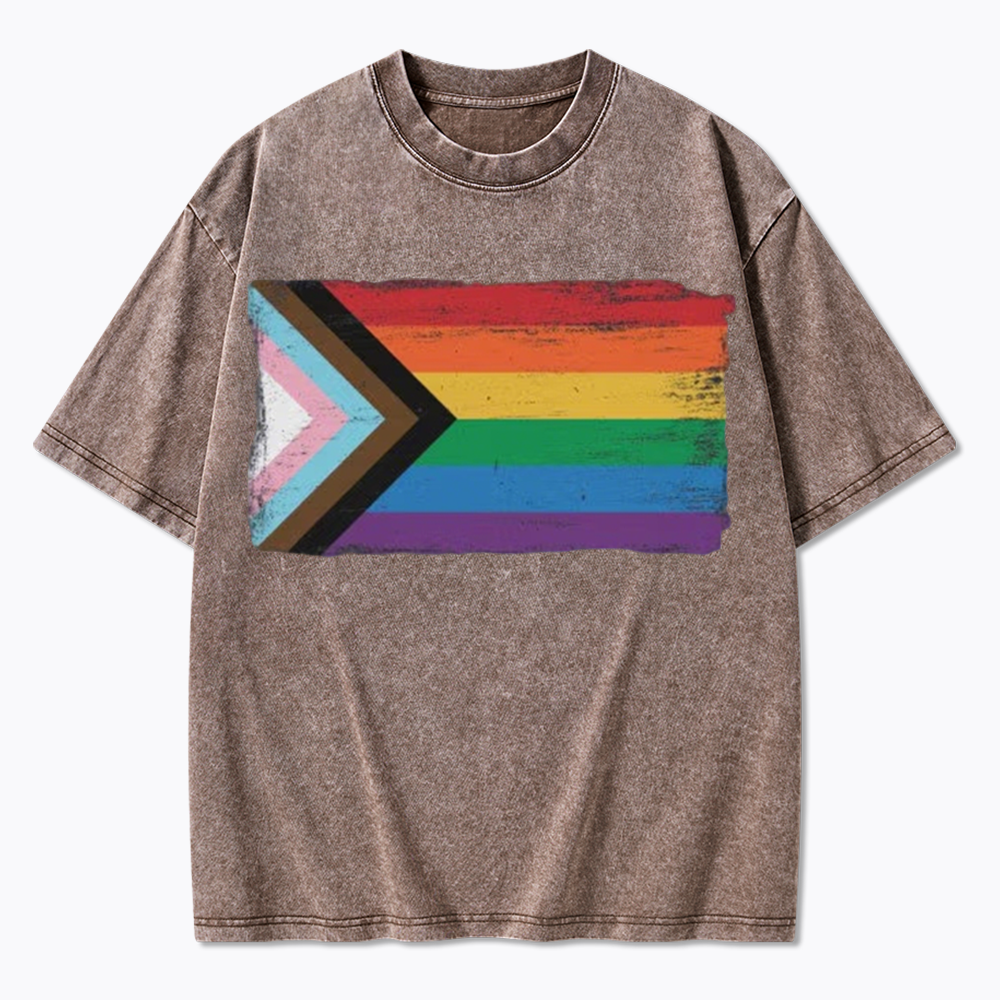 Progress Pride Flag Washed T-Shirt