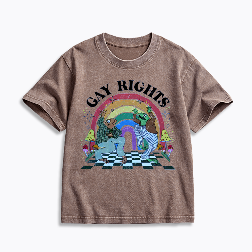 Pride Flag Kids Washed T-Shirt 