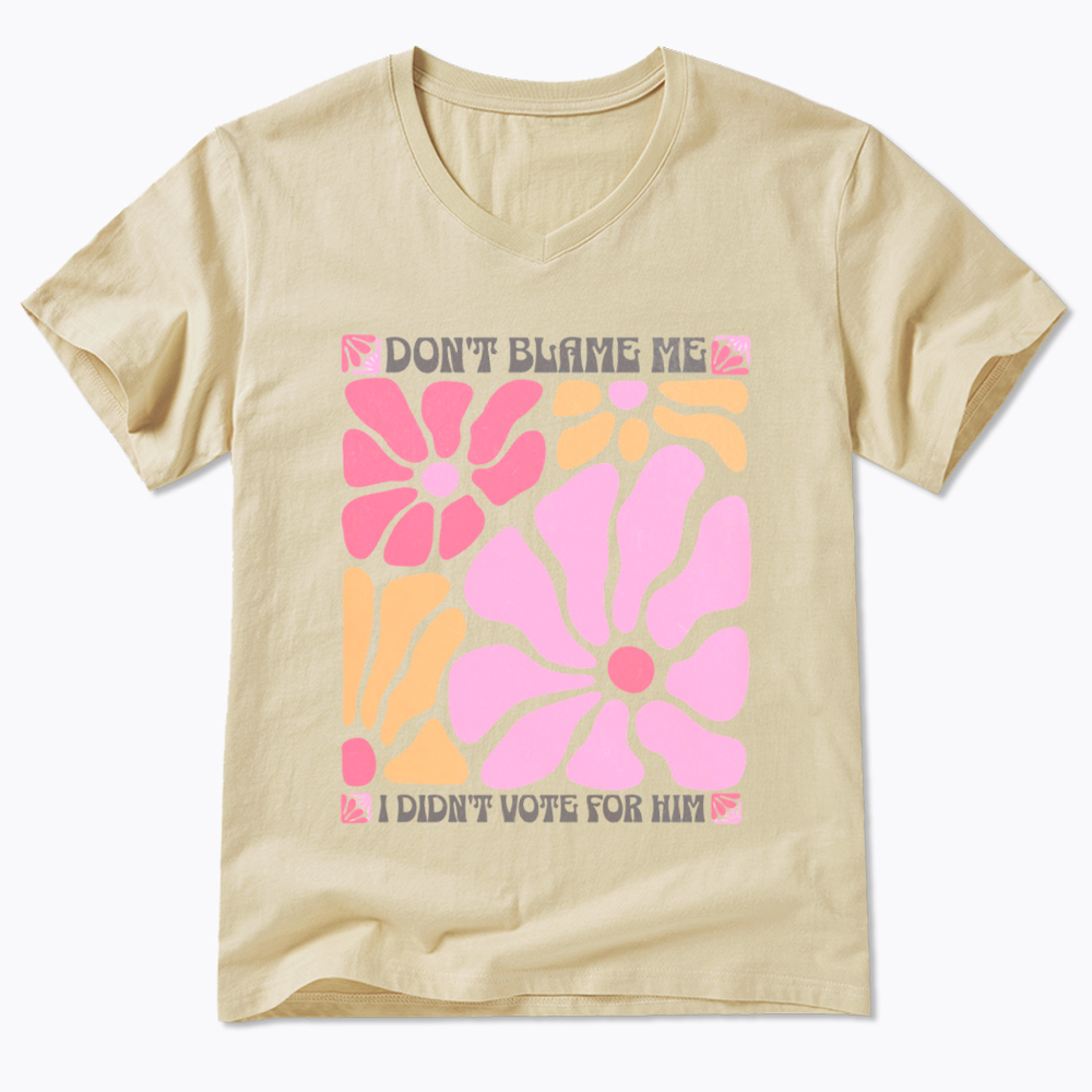 I Didn't Vote For Him Wildflowers V-Neck Classic T-Shirt
