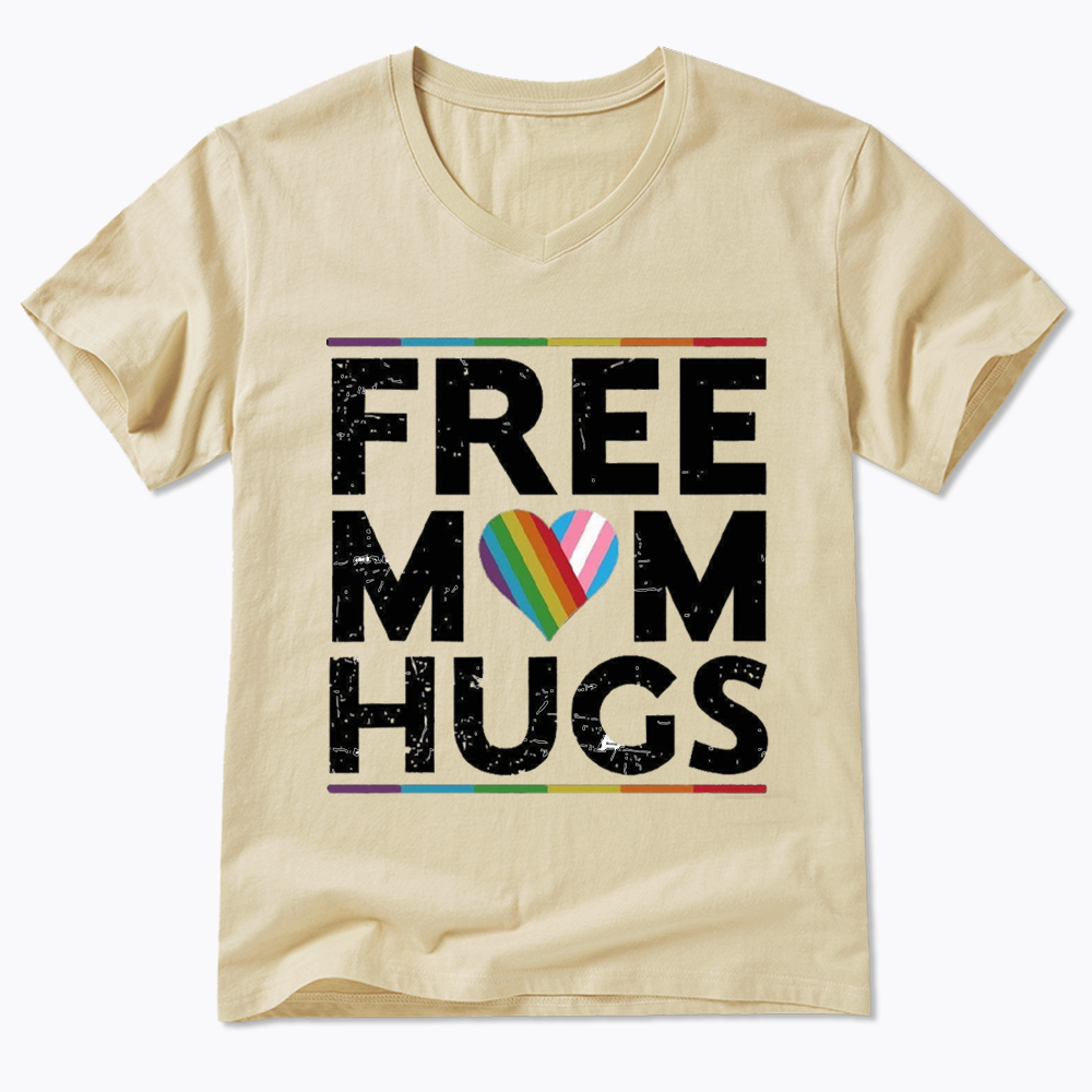 Free Mom Hugs V-Neck Classic T-Shirt
