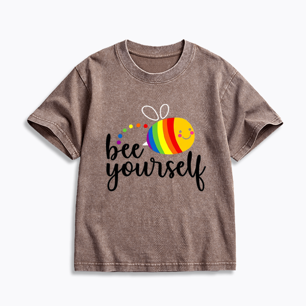 Bee Yourself Kids Washed T-Shirt 