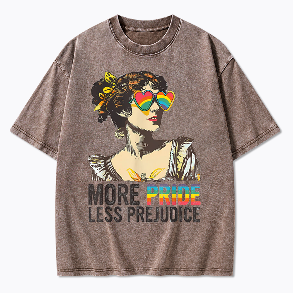 More Pride Less Prejudice Washed T-Shirt