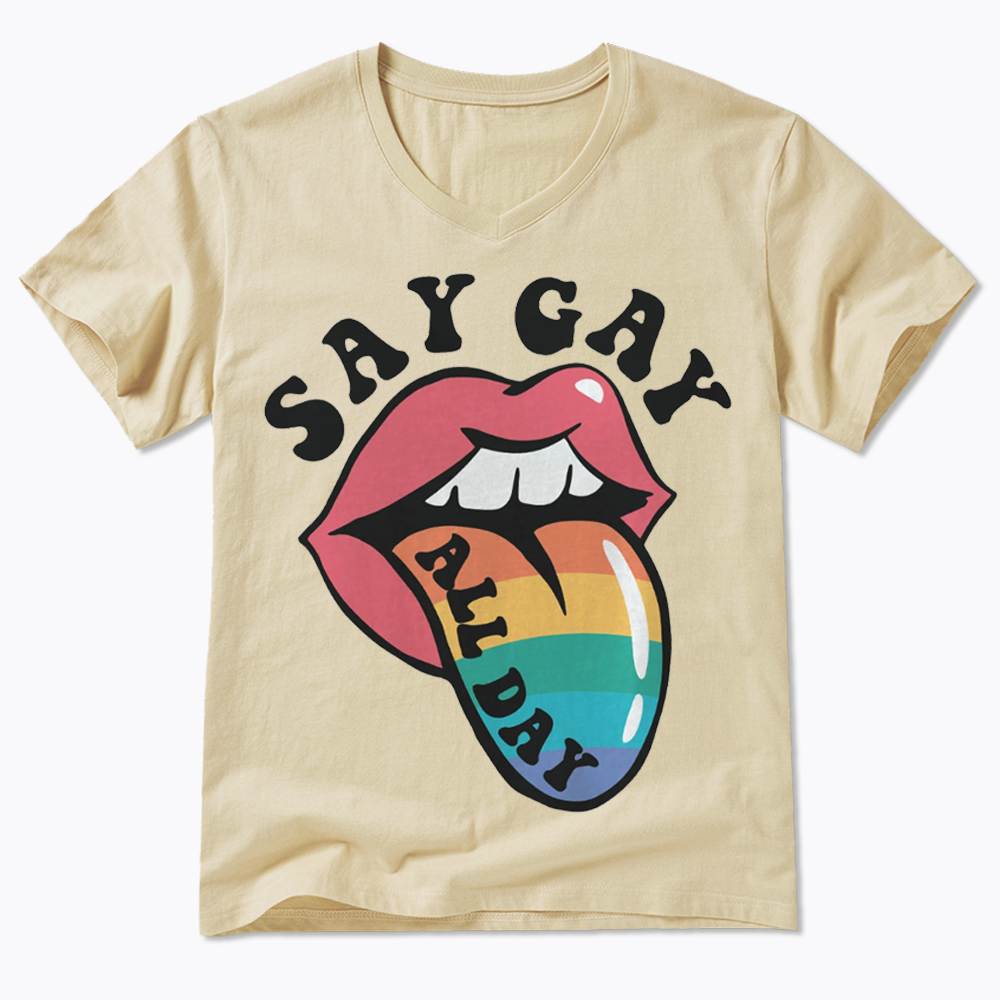 Cute Pride V-Neck Classic T-Shirt