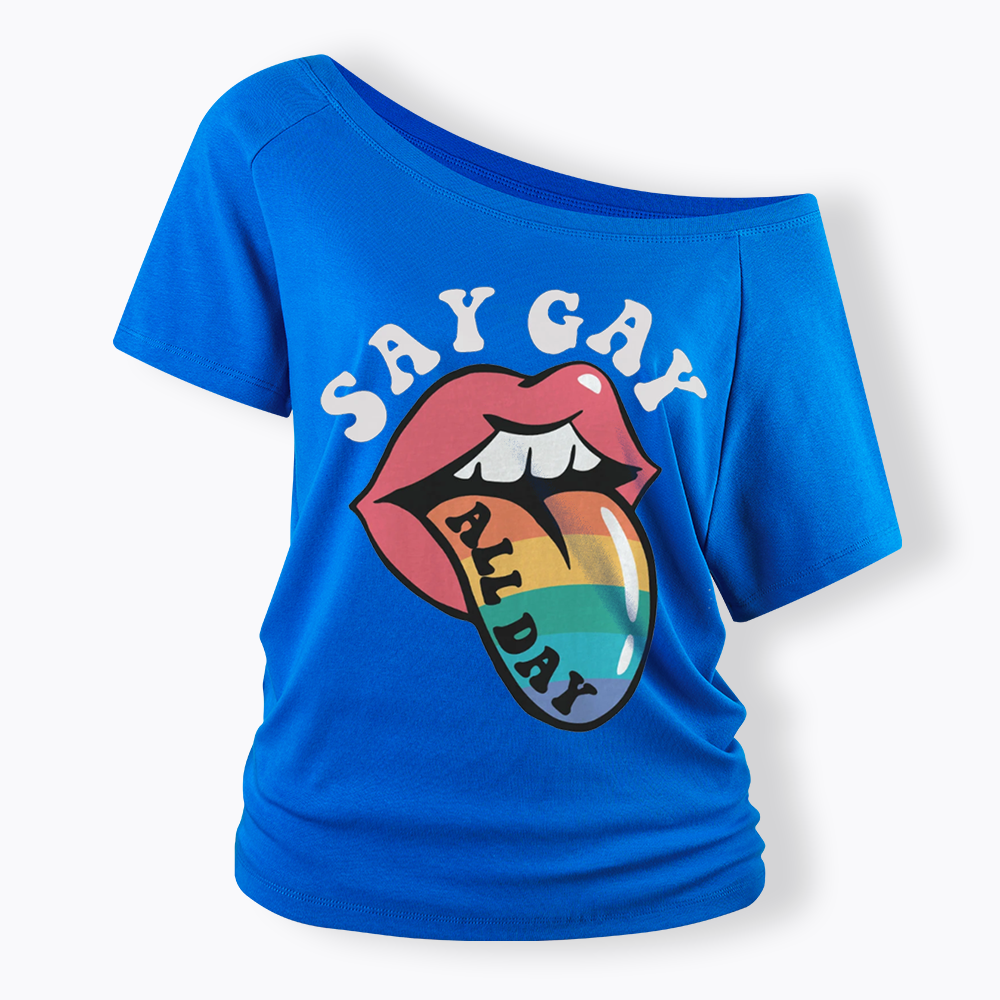 Cute Pride Off Shoulder T-shirt