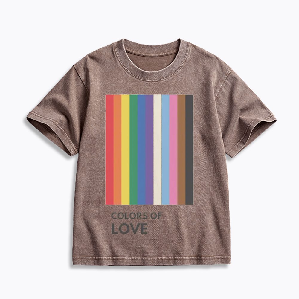 Colors of Love Kids Washed T-Shirt 