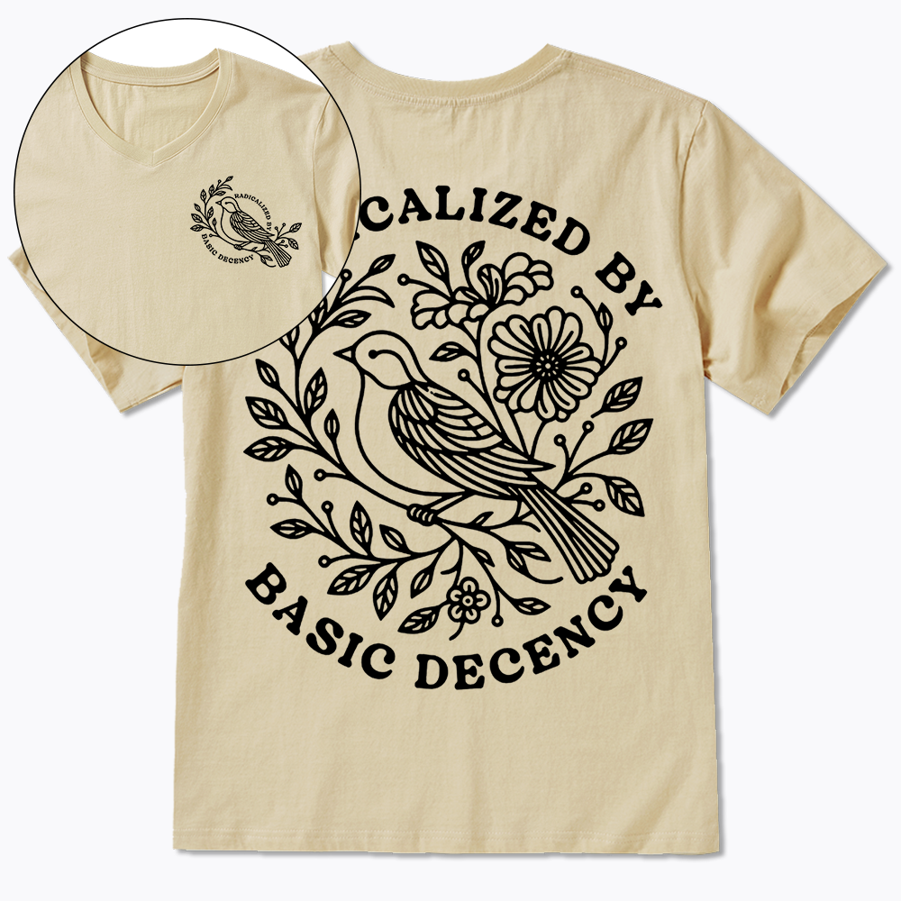 Radicalized By Basic Decency V-Neck Classic T-Shirt
