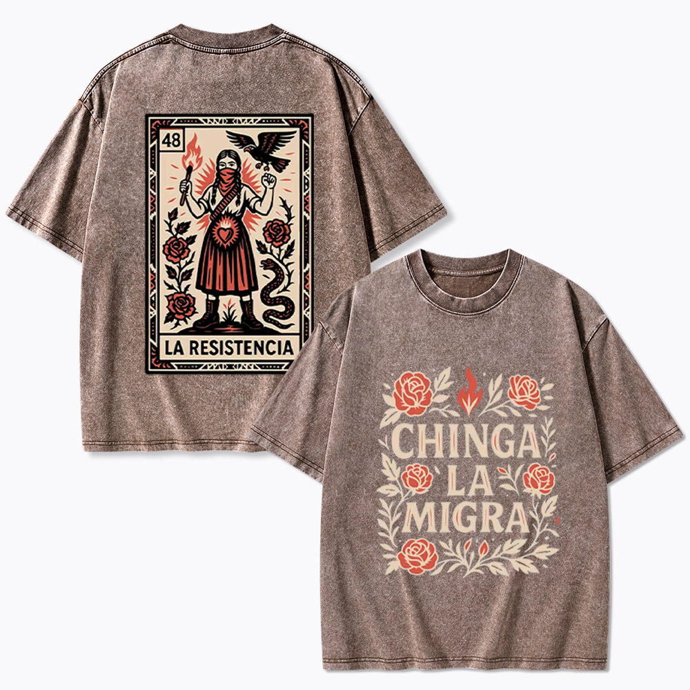 Chinga La Migra Washed T-Shirt