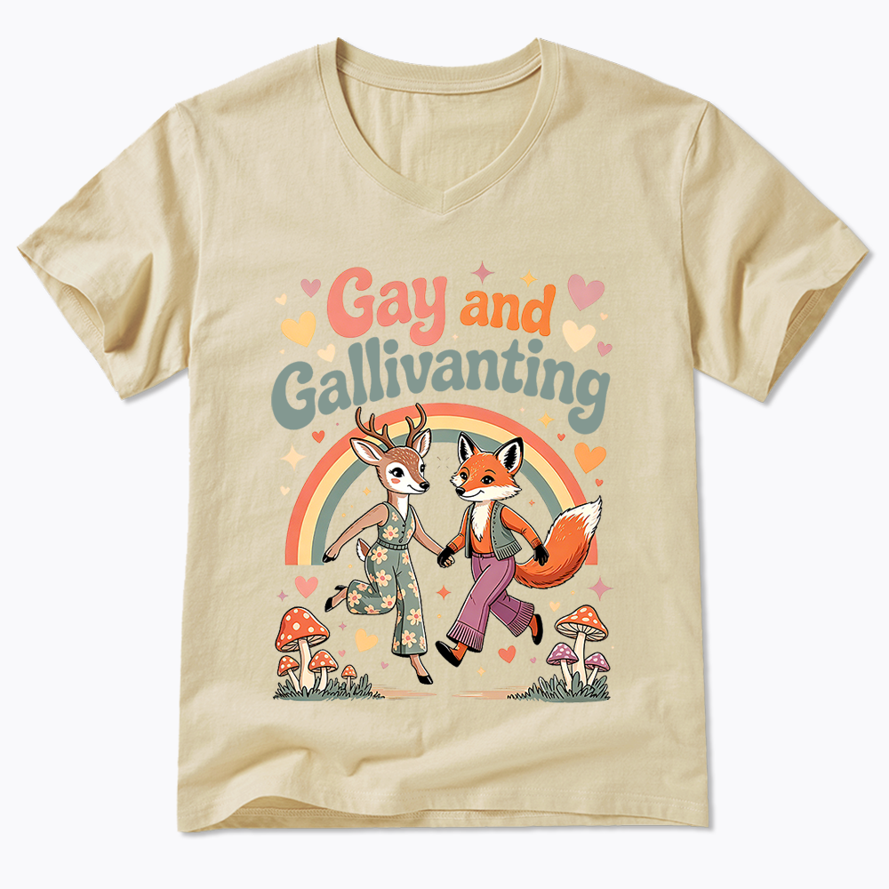 Gay and Gallivanting V-Neck Classic T-Shirt