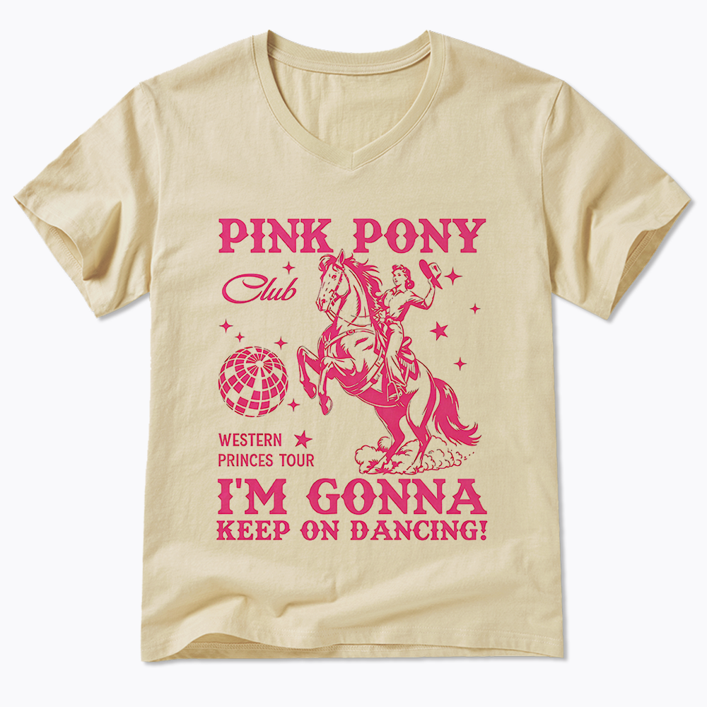 Pink Pony Club V-Neck Classic T-Shirt