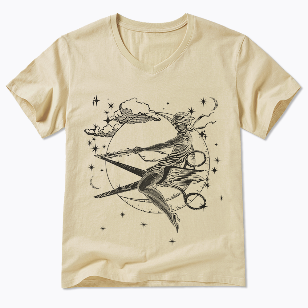 Scissors Witch Lesbian V-Neck Classic T-Shirt
