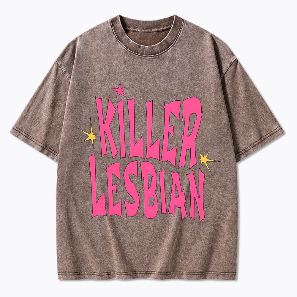 Killer Lesbian Washed T-Shirt