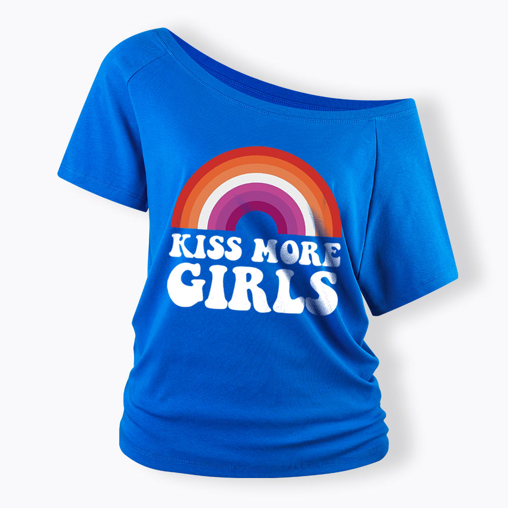 Kiss More Girls Off Shoulder T-shirt