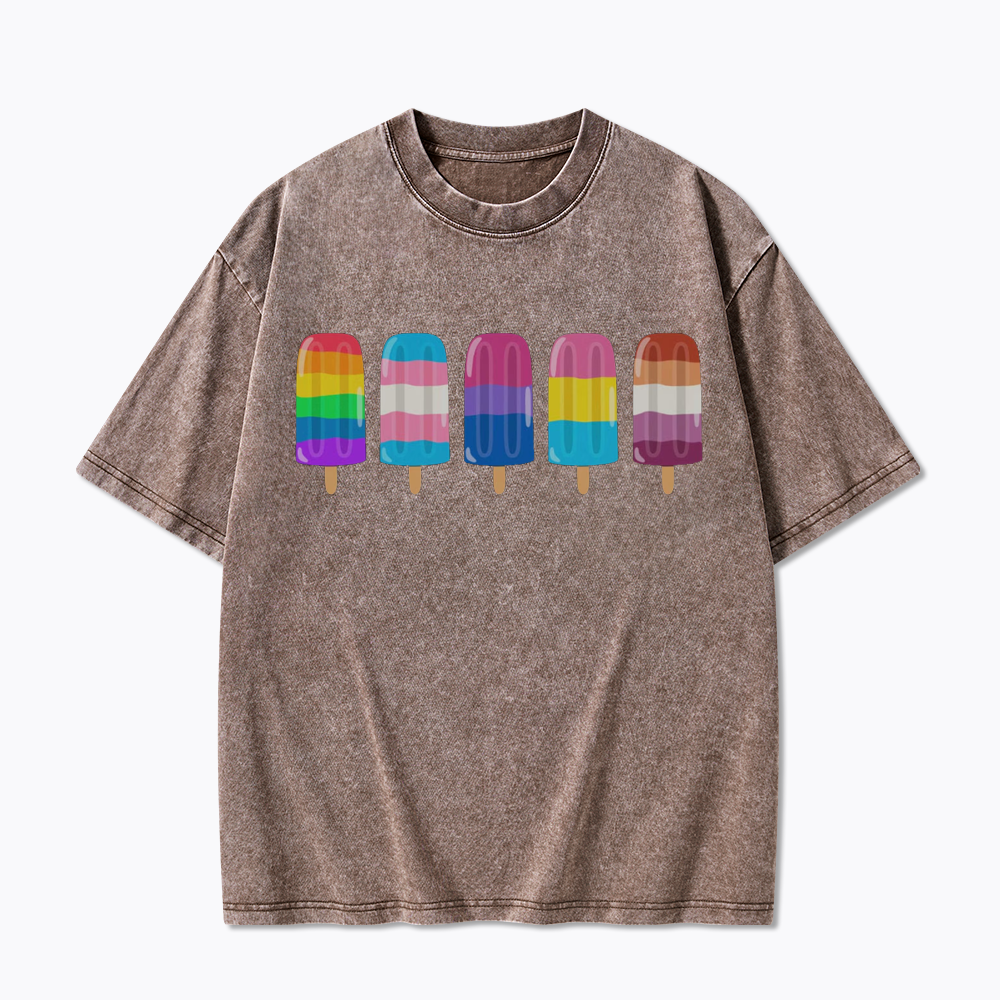 Pride Ice Pops Washed T-Shirt
