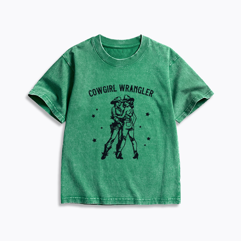 Gay Cowgirl Kids Washed T-Shirt