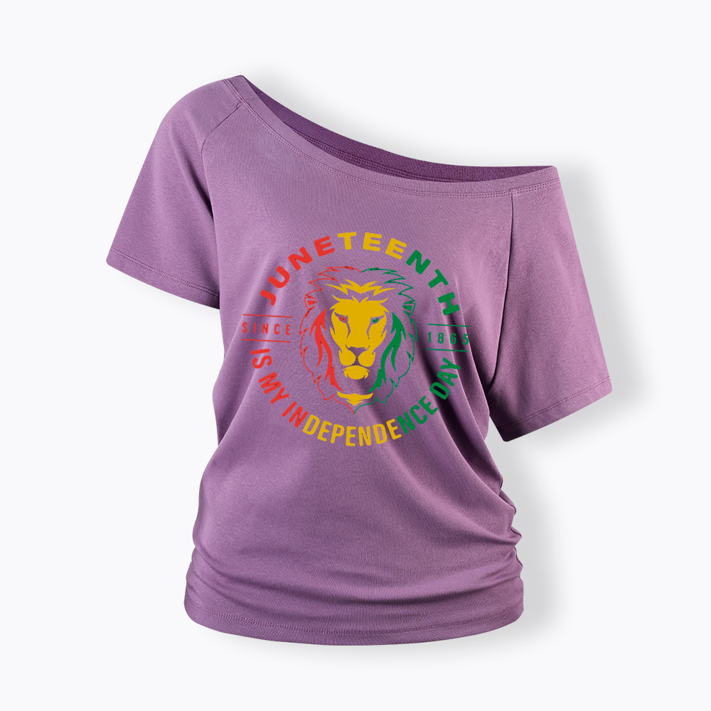 Juneteenth History Off Shoulder T-shirt
