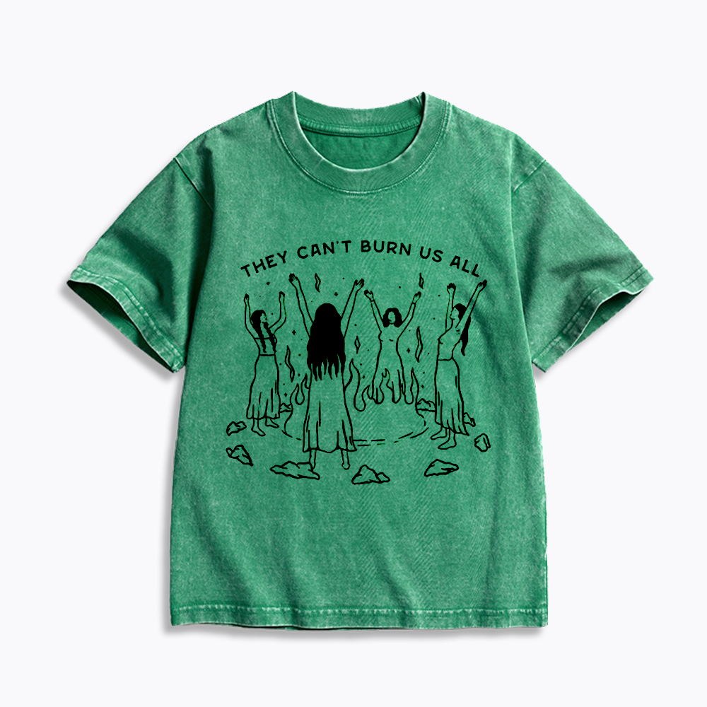They Can't Burn Us All Kids Washed T-Shirt